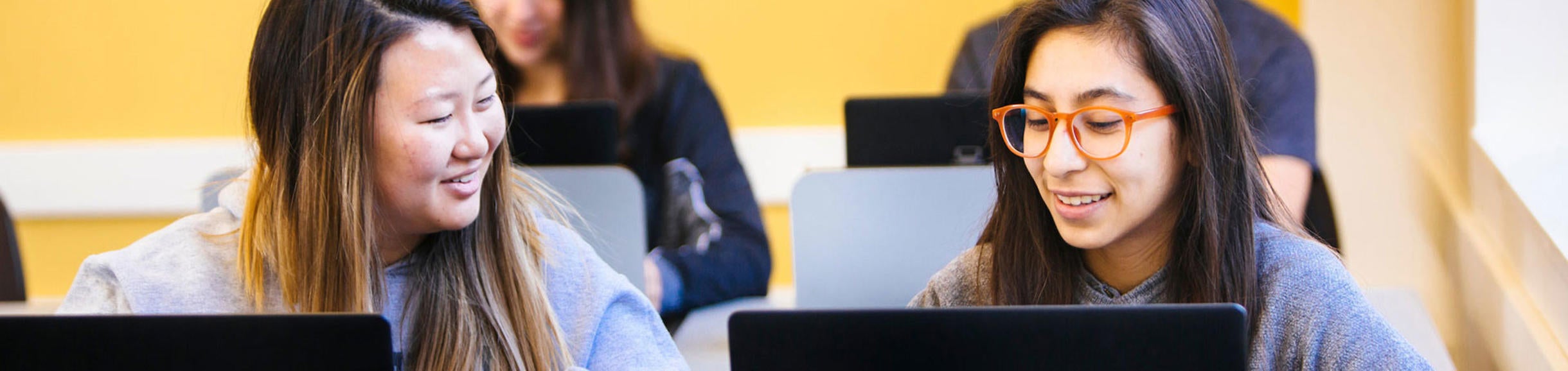 Students at laptops